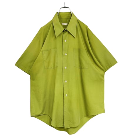 70s Vintage S/S Med. yellowish green shirt