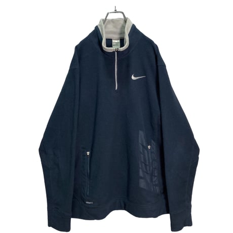 NIKE 00's half-zip logo design fleece pullover