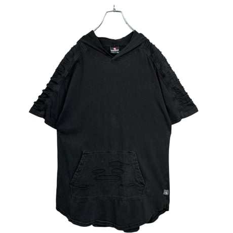 90-00s SOUTHPOLE S/S hooded clashed design Tee