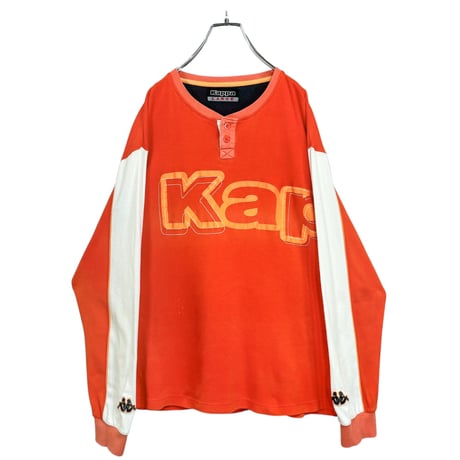 90s Kappa L/S sleeve design henry neck design Tee