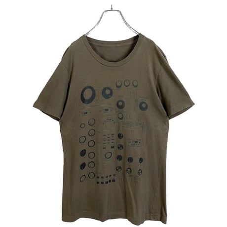 00's Unknown S/S Brown × Black art graphic T-SHIRT