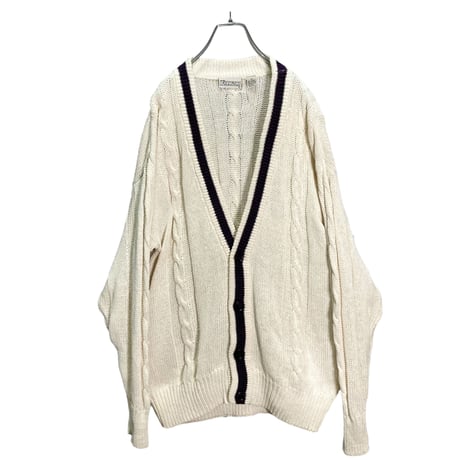 90s J.RIGGINGS L/S line design cable cardigan