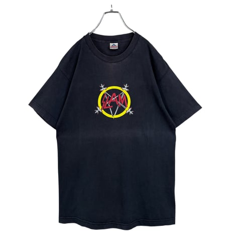 90-00s "SLAM" S/S Slayer parody printed T-SHIRT