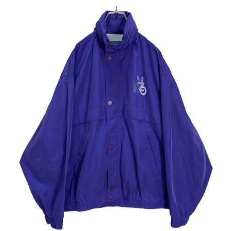 90s KENZO GOLF zip-up purple design nylon jacket