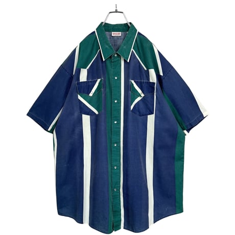 90s essential needs les essentiels S/S stripe Western shirt