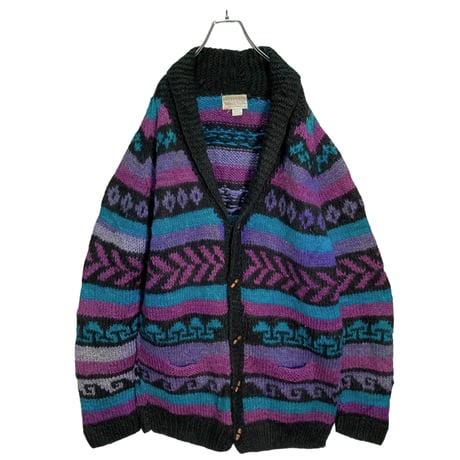 90s Nomadic Traders Handknitted Nordic Ornament Cardigan