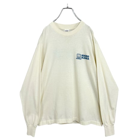 90s MICRO MANIA Made in USA L/S Logo printed T-shirt