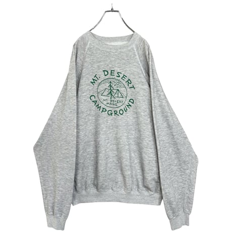 80-90s "MT. DESERT, MAINE" L/S printed raglan sweatshirt